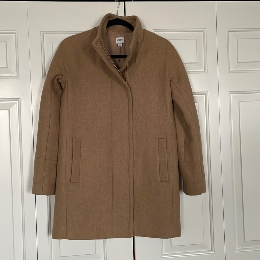 J Crew Tan City Coat NWOT